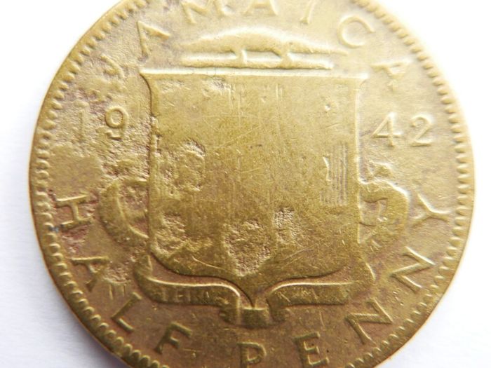Jamaica 1/2 Penny 1942, Coin,