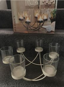 New in Box Metal 6 Candle Holder