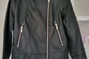 Dunnes Stores Black Faux Leather Moto / Biker Jacket