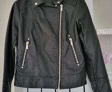 Dunnes Stores Black Faux Leather Moto / Biker Jacket