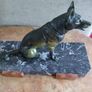 Antique French bronze Alsatian German Shepherd statue by Rochard 1930s Image 5