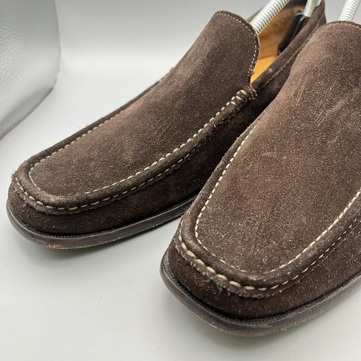 Loake Treviso Brown Suede Leather Mens Moccasin Shoes UK 7.5 EU 41.5