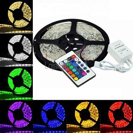 RGB LED Strip Light 12V 5M SMD 5050 Tape Mini 24 keys remote controller