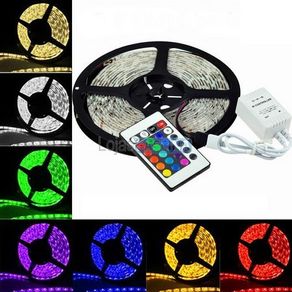 RGB LED Strip Light 12V 5M SMD 5050 Tape Mini 24 keys remote controller