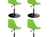 Swivel Dining Chairs 4 pcs Green PP