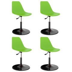 Swivel Dining Chairs 4 pcs Green PP