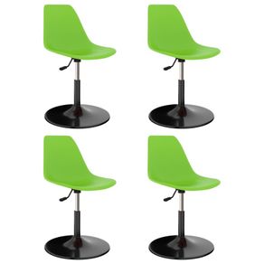 Swivel Dining Chairs 4 pcs Green PP
