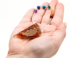Orgonite Chakra Pendulum Reiki Crystal Dowsing Tool Healing Stones