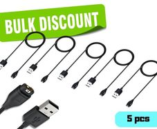 5x 1m USB Charging & Data Cable for Garmin Fenix Forerunner Venu Vivoactive BULK / WHOLESALE