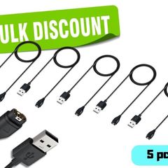 5x 1m USB Charging & Data Cable for Garmin Fenix Forerunner Venu Vivoactive BULK / WHOLESALE