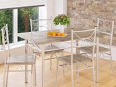5-Piece Dining Set Table & 4 Chairs