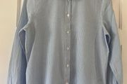 Ladies Blue Cotton Striped Shirt by H&amp;M
