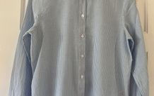 Size 8 Blue Cotton Striped Shirt by H&amp;M