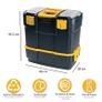 BRAND NEW Ultra-tough Plastic Tool Box and Cart with Organizers and Tray in Various Sizes Image 2