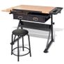 New Drawing Table with Stool Image 3