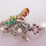 Sterling silver real ruby plique a jour enamel pendant Image 3