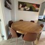 1.5m oak round table and chairs Image 5
