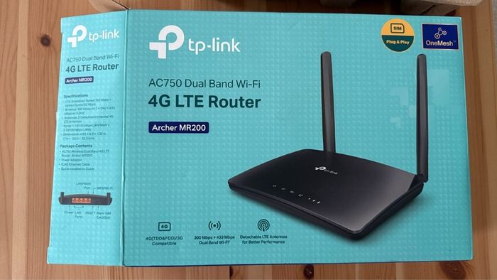 tp-link AC750 Dual Band Wifi 4G LTE Router Archer MR200