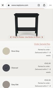 Neptune side table CHARCOAL Aldwych