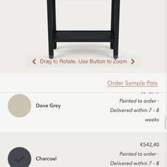 Neptune side table CHARCOAL Aldwych