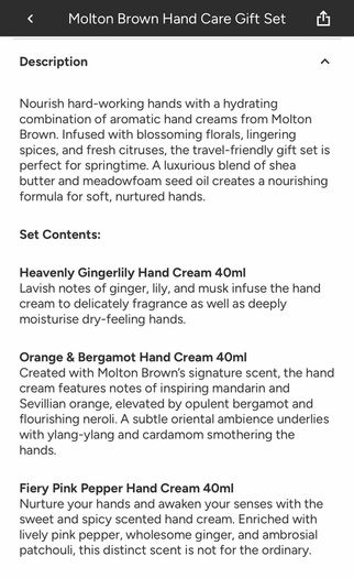 Molton Brown Hand Care Gift Set