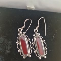 Earings Amber Sterling Silver