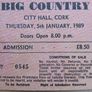 Big Country Live At City Hall Cork,  Ireland 5th January 1989. Image 4