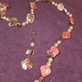 Natural Sea Shell and Pearl Necklace and earring set Image 2