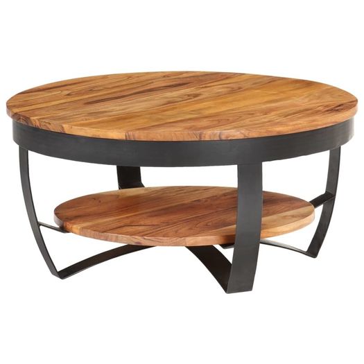 Coffee Table 65x65x32 cm Solid Acacia Wood