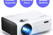Projector,Mini Portable Video Home Projector Support Full HD 55000 Hours LED Lamp Life Home Cinema Compatible with Surround Sound USB MicroSD VGA PC PS4(Disinfected)