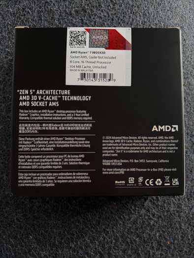 Amd Ryzen 7 9800x3d