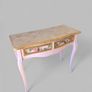 French Louis Style Console Table - Cadillac Pink & Gold leaf. Image 3