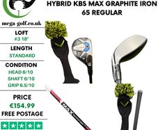 Callaway Paradym Ai Smoke Hybrid / #3 18 Degree / KBS Max Graphite Iron 65 Regular