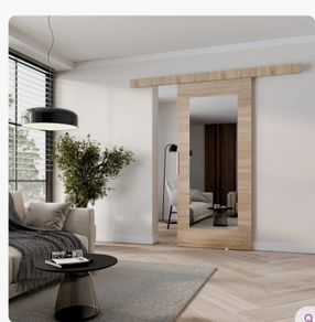 Mirrored sliding doors