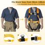 Fall Protection Safety Harness with Dual Lanyard and Double Hooks, Adjustable Full Body Harness for Men, Construction, Climbing, Roofing, Exterior Work, Max Load 100kg, EN 361/354/355 Certified Image 4