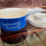 Vintage Ceramic Fosters Studio Pottery Cornwall Blue Sgraffito Butter Breakfast Dish Image 10