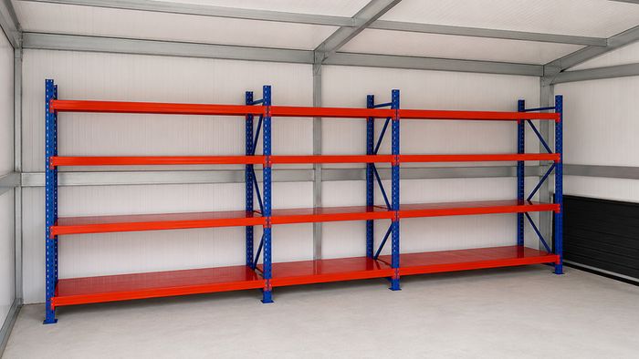5 Metres Longspan Shelving / Racking All Metal Shelves For Sheds Garages Workshops