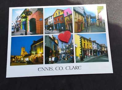 Ireland Postcard : Ennis , Co. Clare - Multi-view