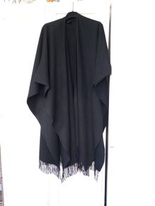 Cos Black Cashmere/Wool Cape
