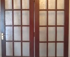 Pair of solid wood French door
