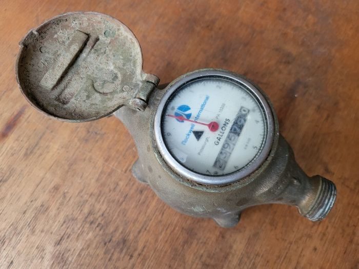 Vintage Rockwell Brass Water Meter