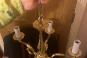 Vintage brass 5 light free postage
