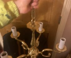 Vintage brass 5 light free postage