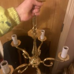 Vintage brass 5 light free postage