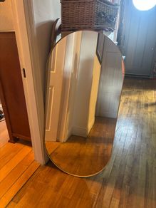 Large oval mirror