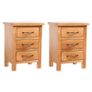 Nightstands 2 pcs 40x30x54 cm Solid Oak Wood Image 5
