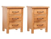 Nightstands 2 pcs 40x30x54 cm Solid Oak Wood