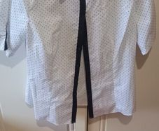 ladies polka dot blavk and white blouse