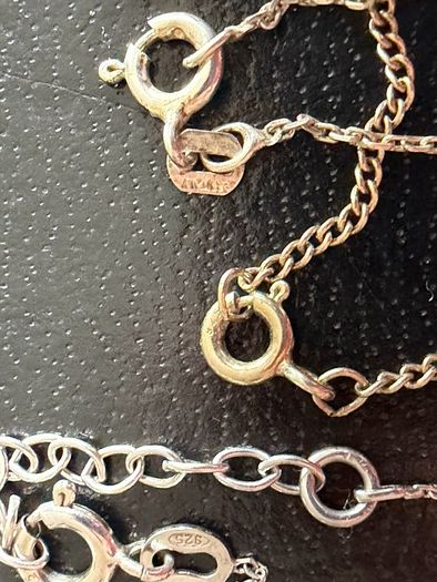 sterling silver necklaces lot