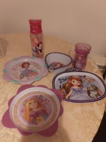 Disney princess Plates,cup,bottle